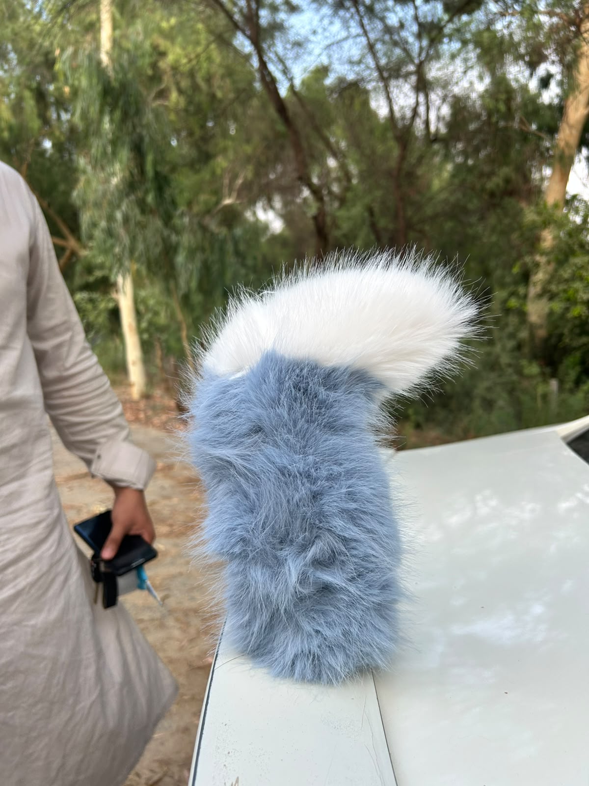 Tail Rush – Electric Wagging Fur Tail for Car & Bike | Voice & Remote Control